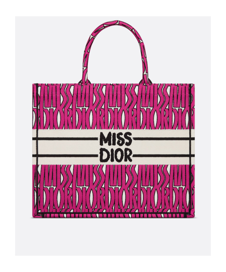 Dior Large Book Tote Handbag In Pink