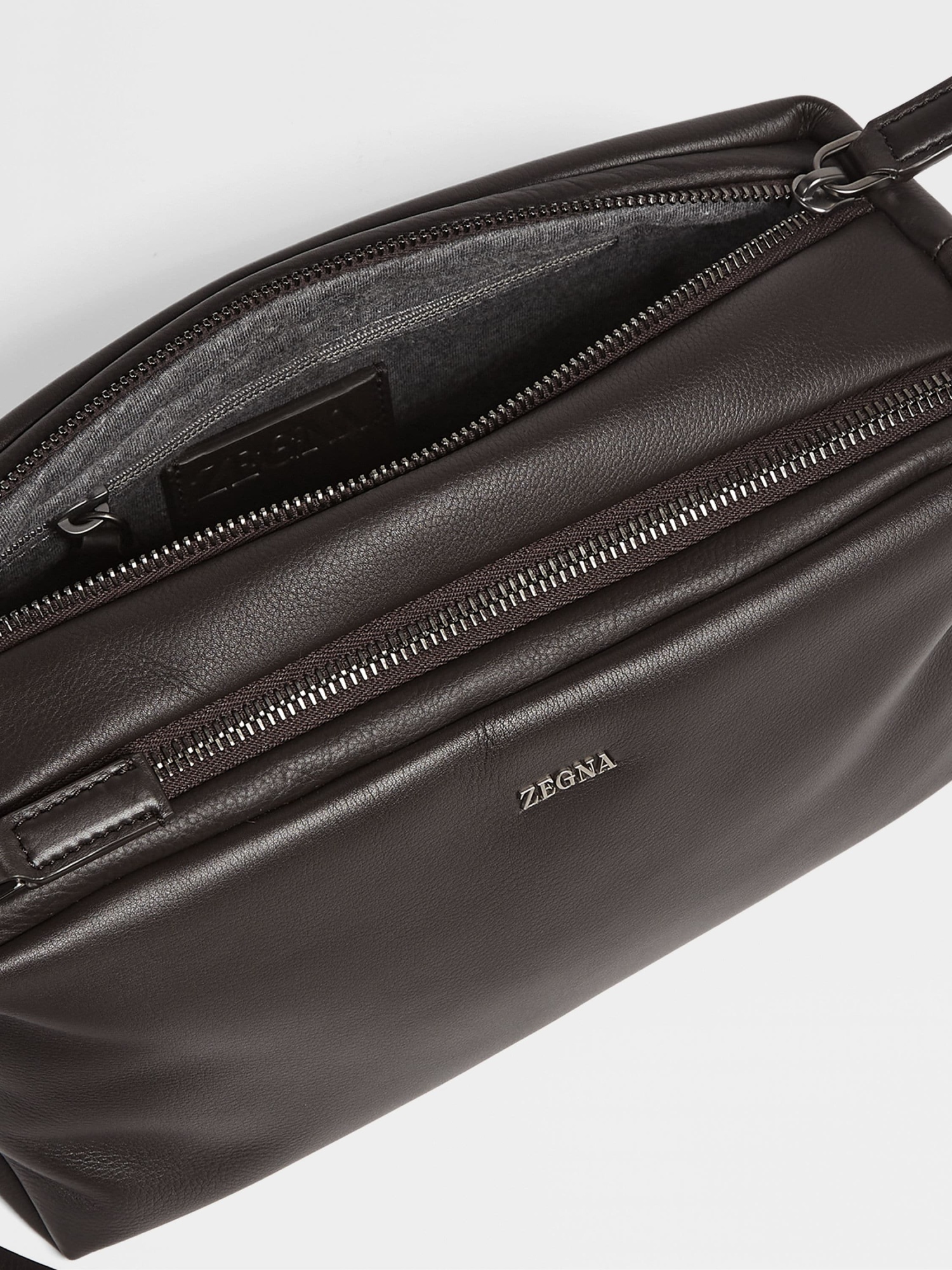 Zegna Secondskin Softy Pouch In Brown