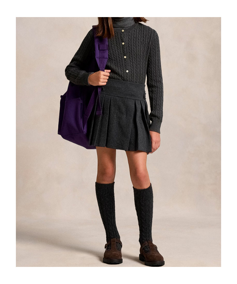 Polo Ralph Lauren Cable-knit Cardigan In Black