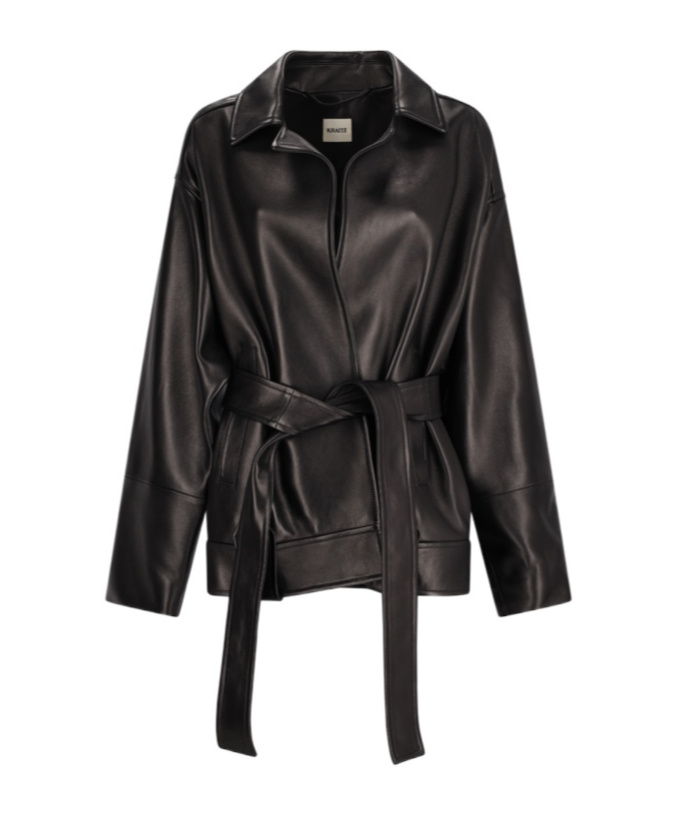 Khaite Alder Belted Oversized Jacket In Black