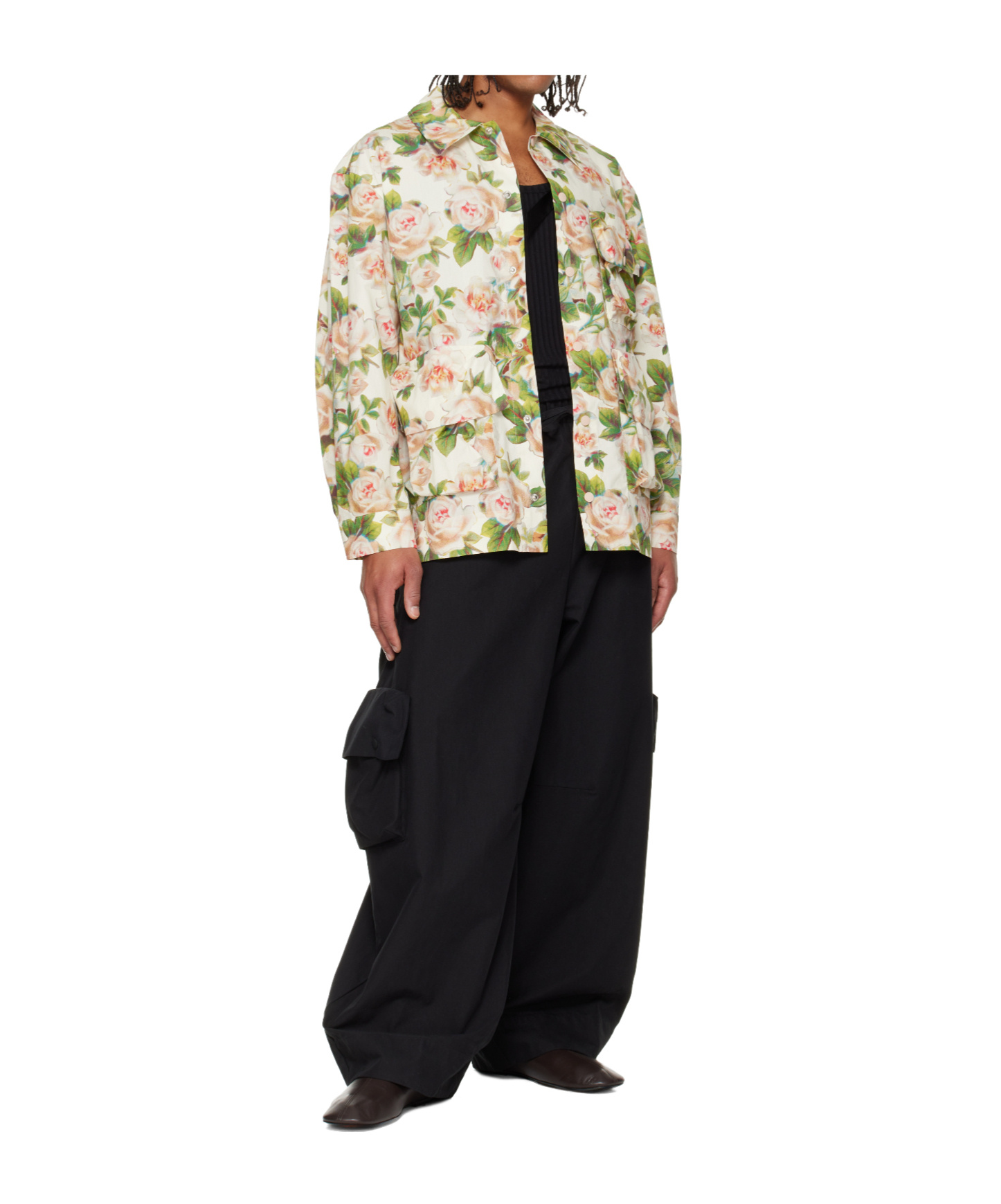 Simone Rocha Drawstring-fastening Multi-pockets Trousers In Black