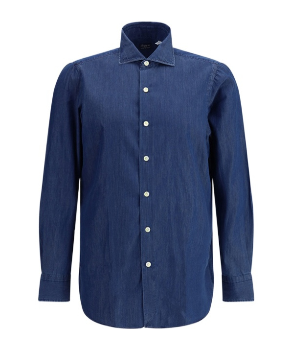 FINAMORE 1925 NAPOLI BUTTON-UP COTTON SHIRT