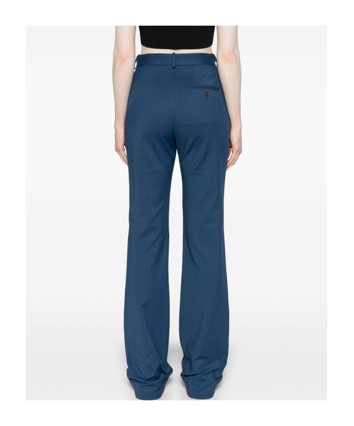 Vivienne Westwood Trousers High-waisted Flared Leg In Blue