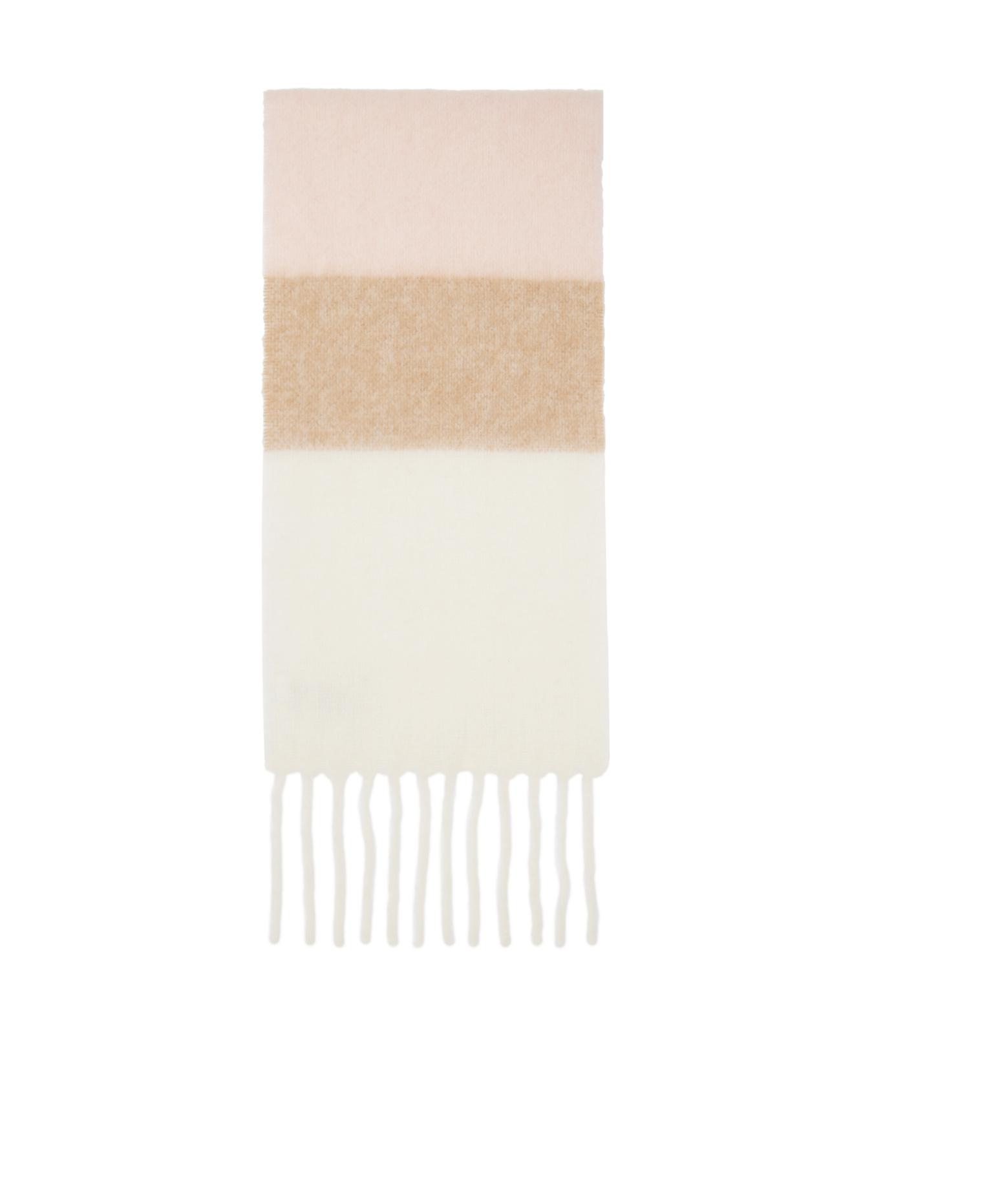 MAISON KITSUNÉ MAISON KITSUNÉ STRIPED FRINGED SCARF