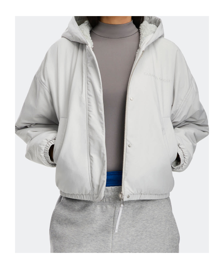 Canada Goose Women's Alberni Reversible Fleece Bomber In Gray