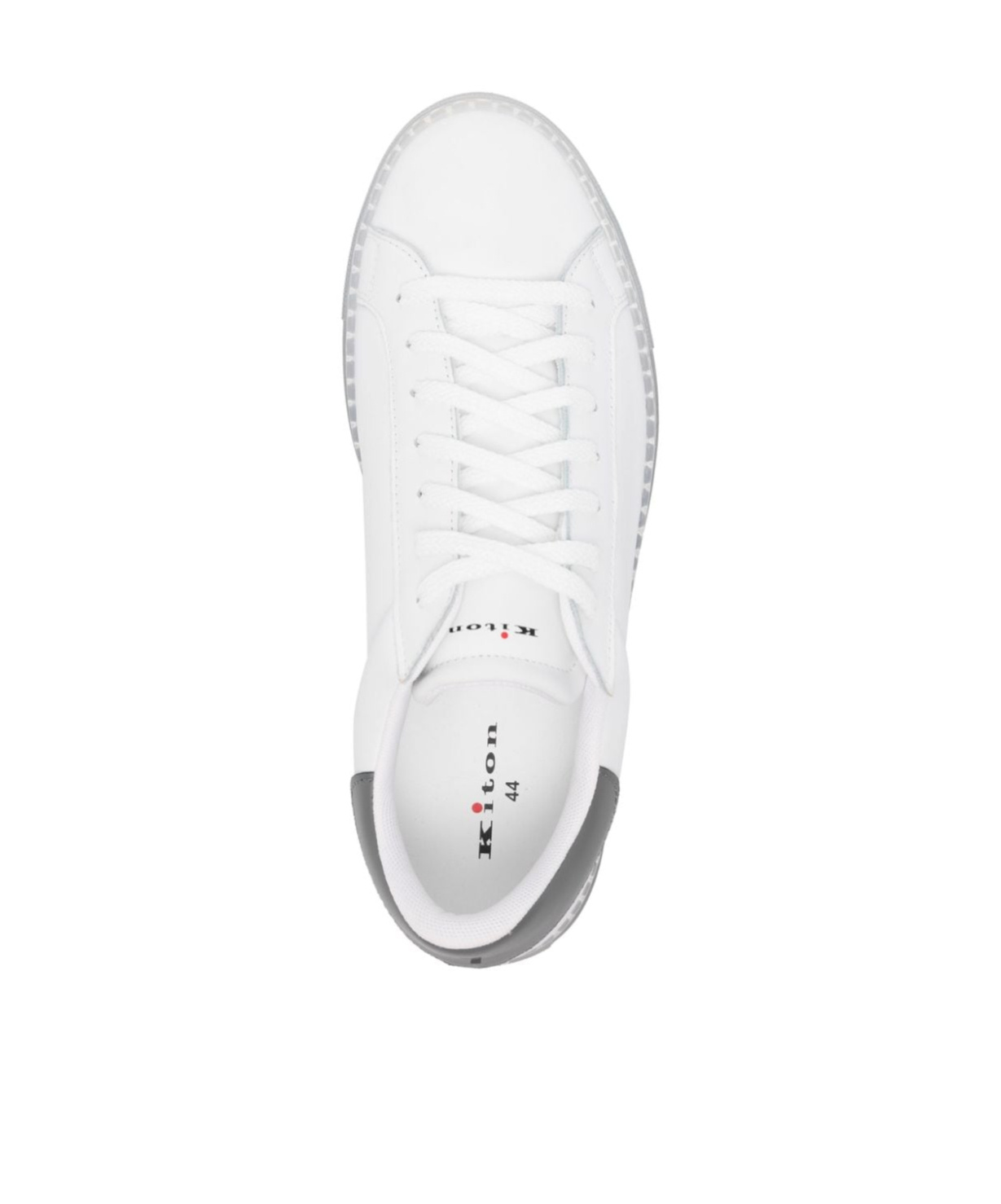 Kiton Ussa088 Leather Sneakers In White