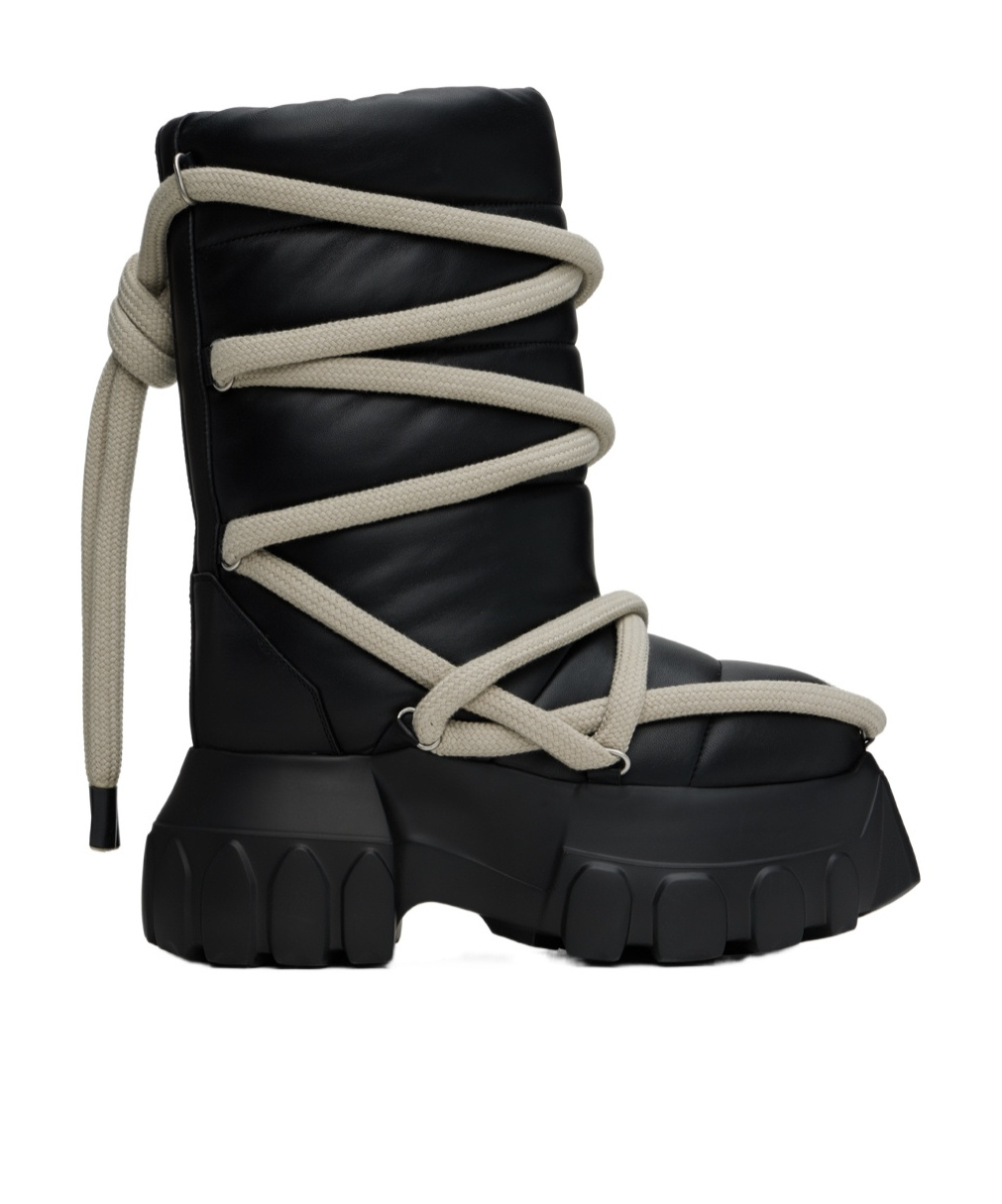 RICK OWENS LACING SHORT BOOTS