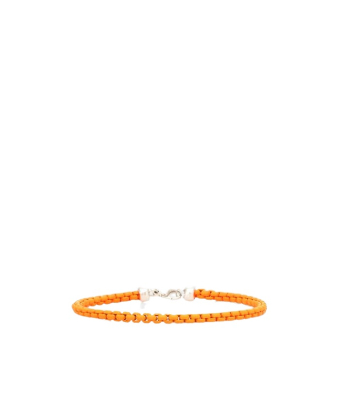 Eéra Giada 18kt White Gold And Silver Anklet In Yellow