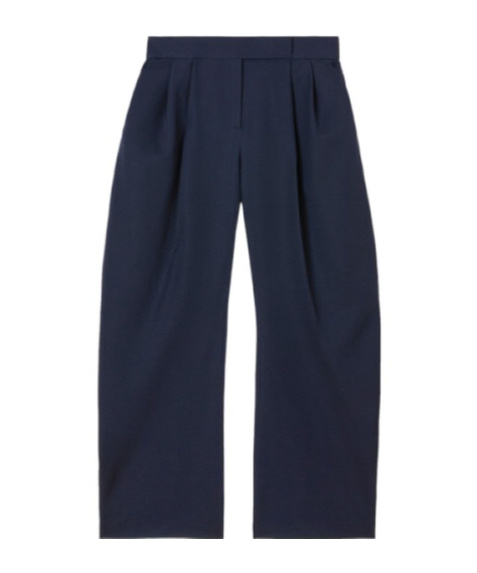 Attico The  Logo Plaque Wide-leg Trousers In Black