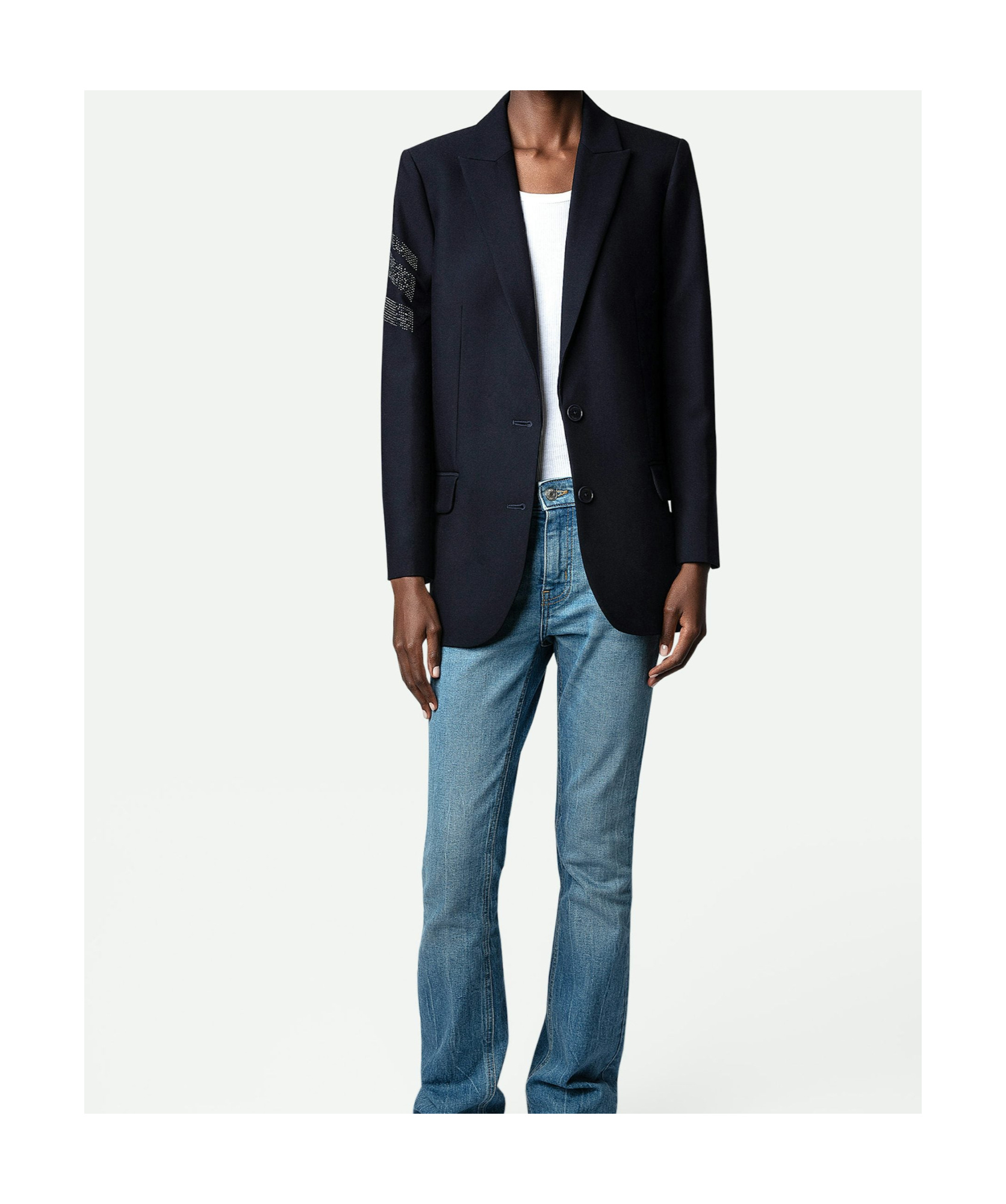 Zadig & Voltaire Long-sleeved Suit Coat In Black