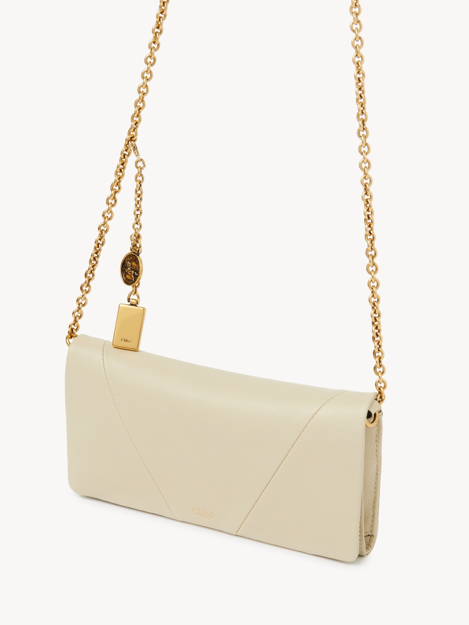 Chloé Spin Chain Wallet In Nude