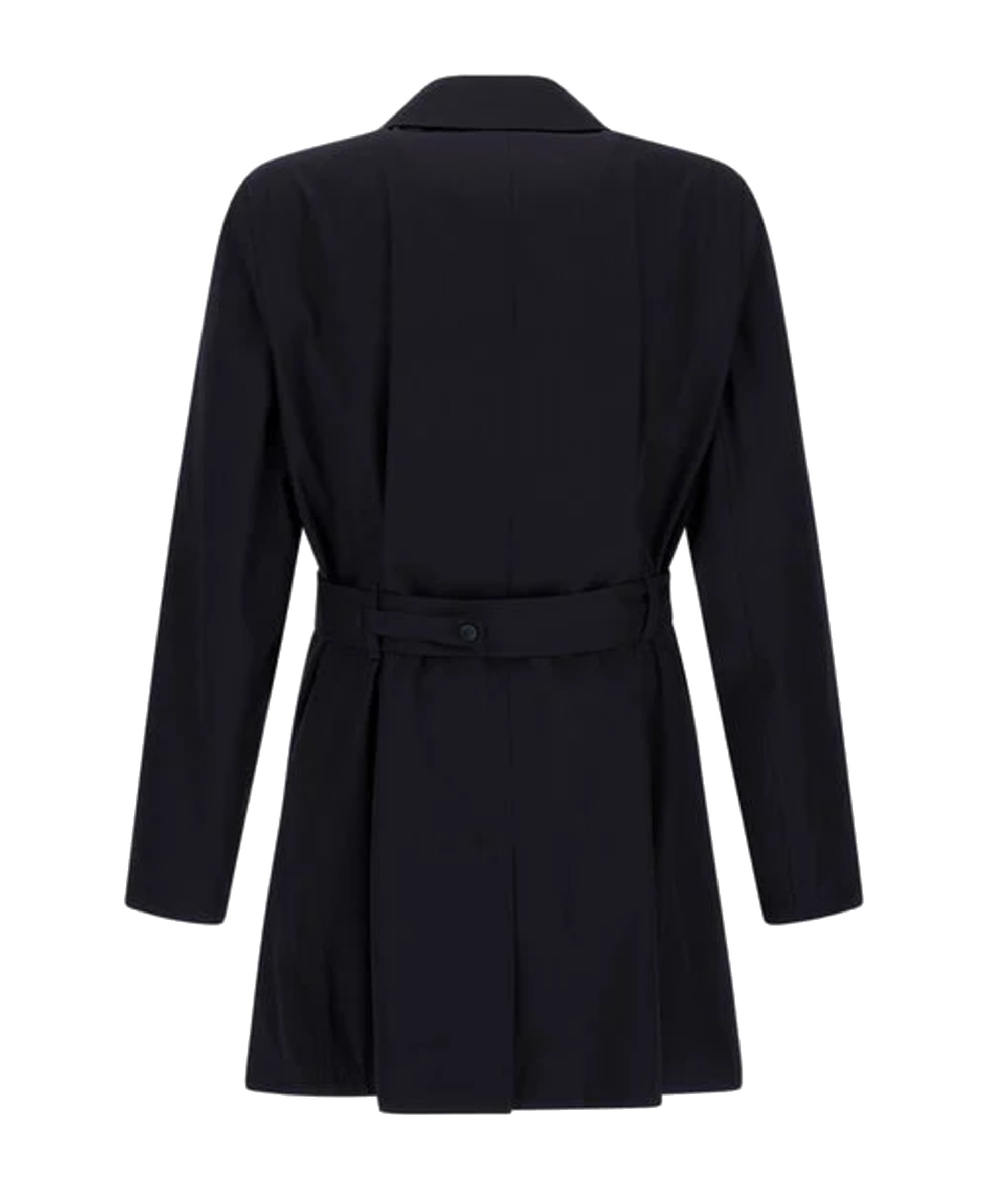 Herno Double-breasted Trench Coat In Delon In Black