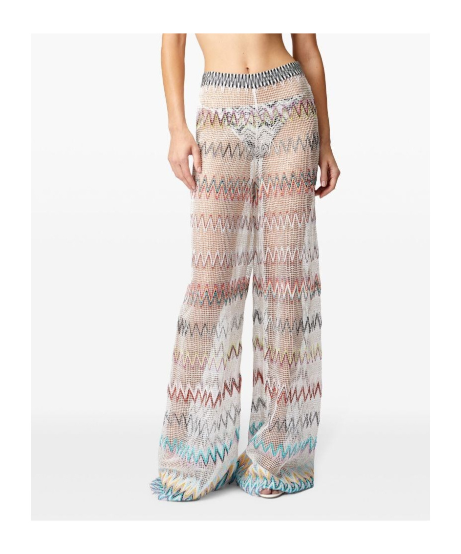 Missoni Zigzag-woven Trousers In Pink