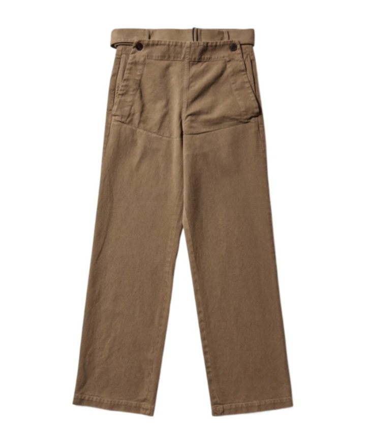 Dries Van Noten Men S Overdyed Sailor Pants Mud In Brown
