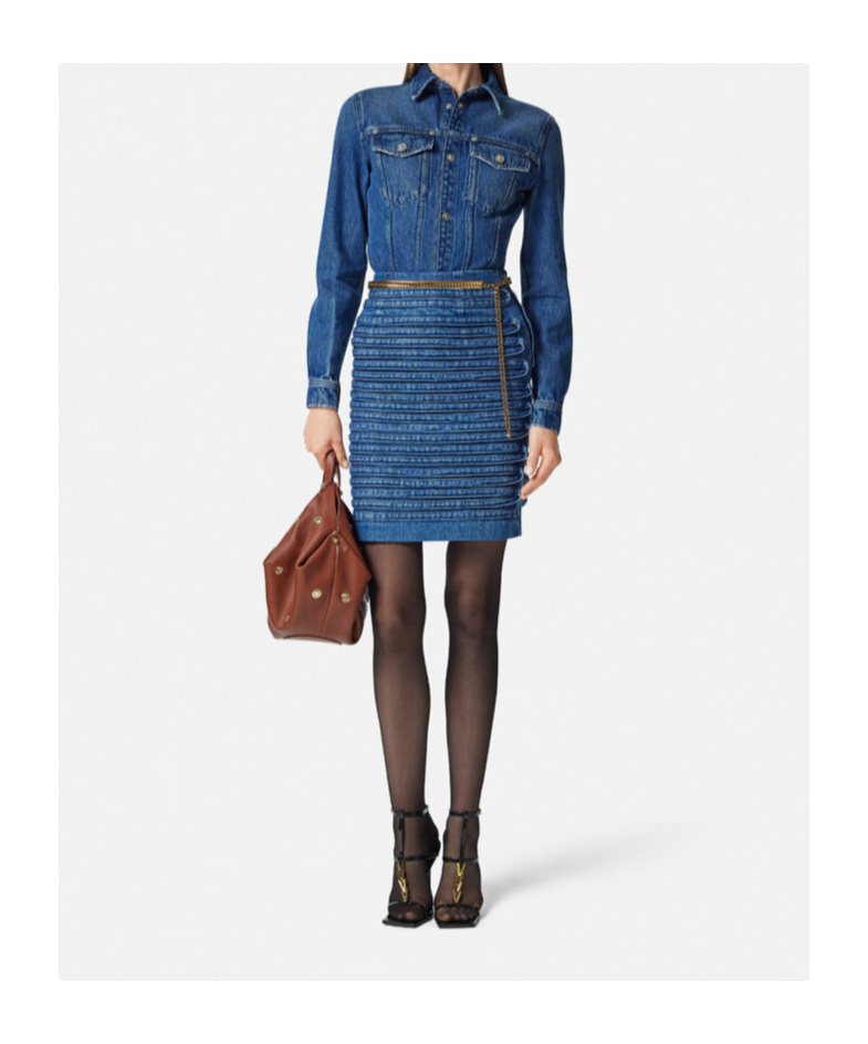 Versace Knee Length And Midi Skirts In Blue