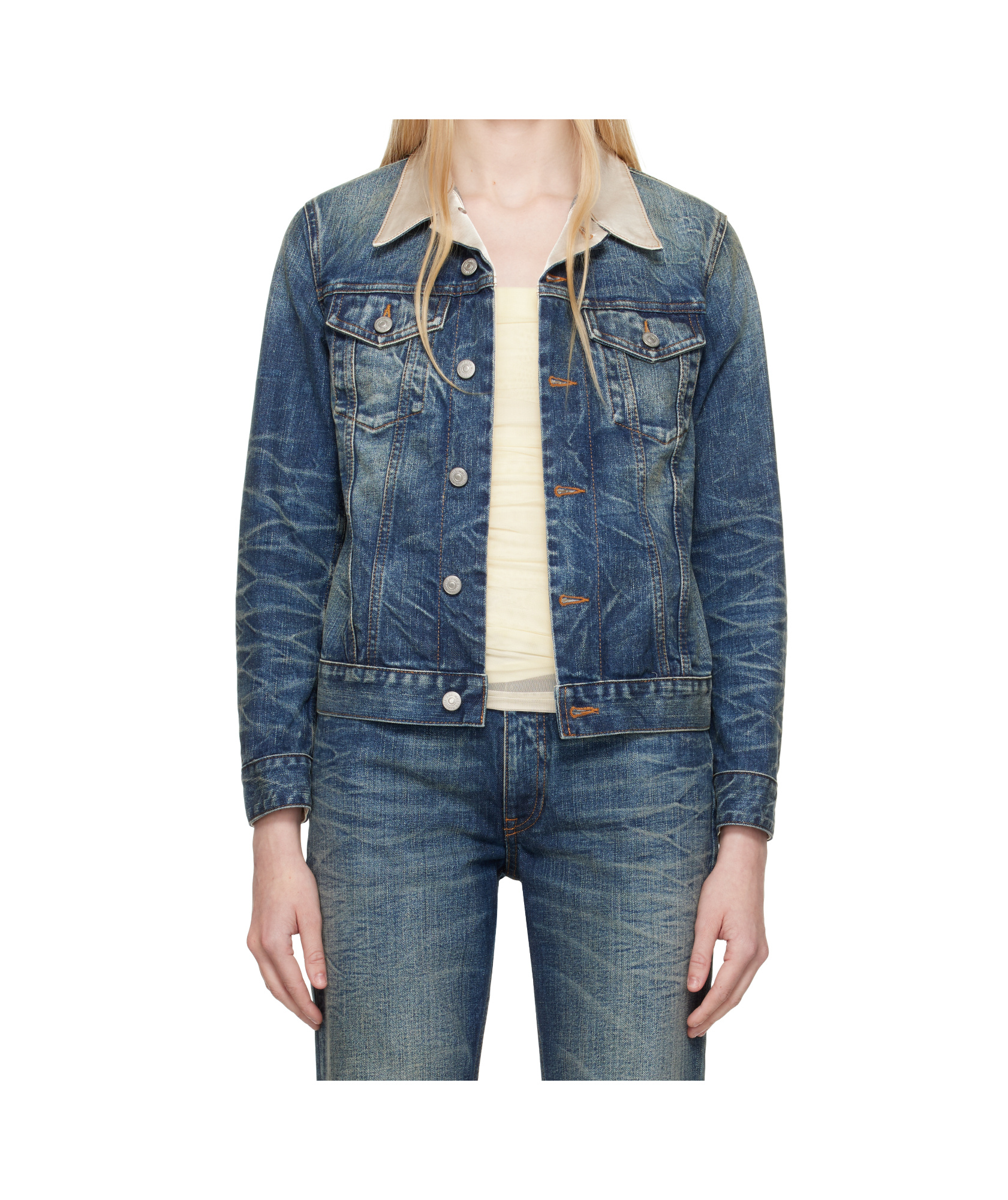 Shop Mm6 Maison Margiela Denim Jacket