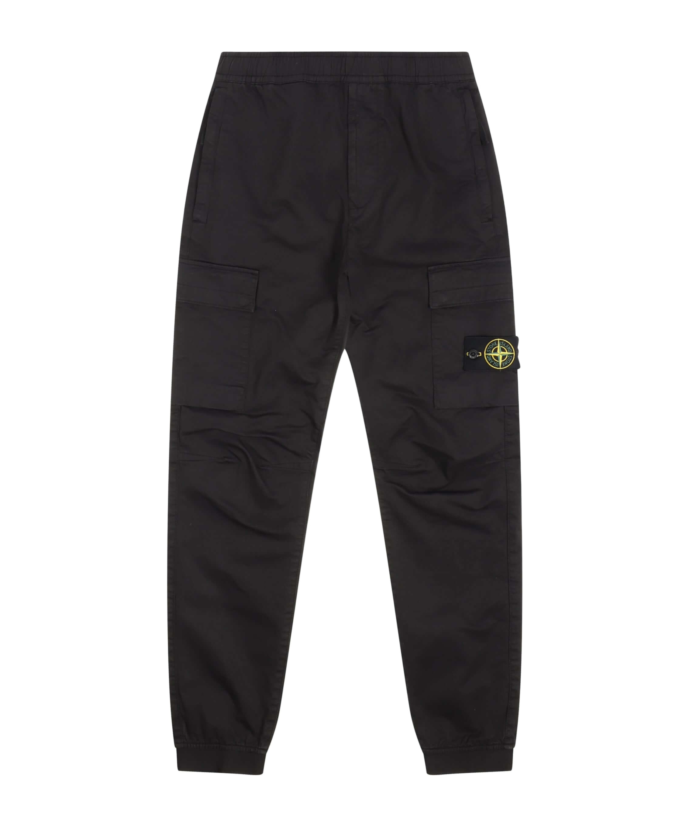 Stone Island Regular Tapered Pants In Black