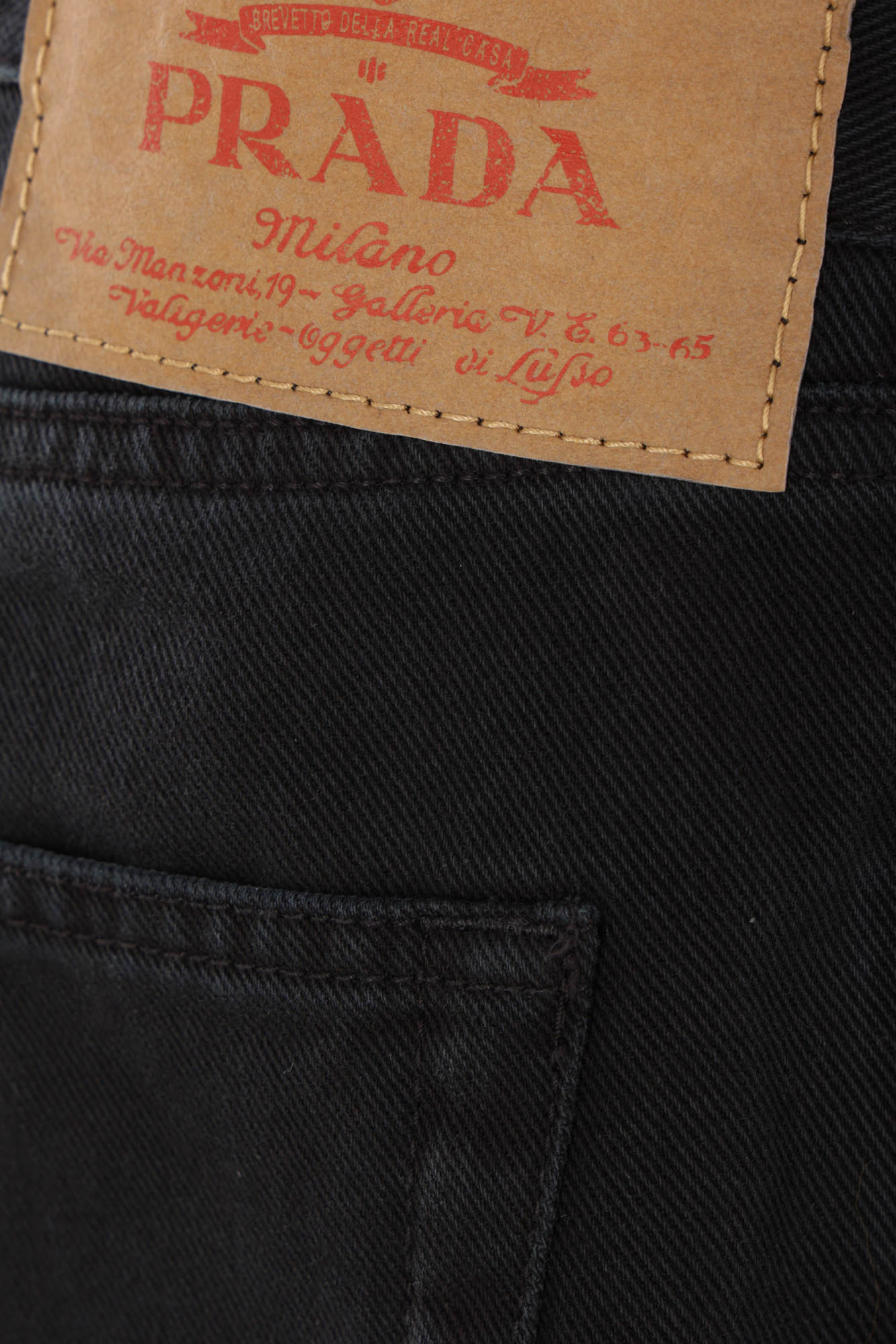 Prada Straight Leg Tapered Jeans In Black