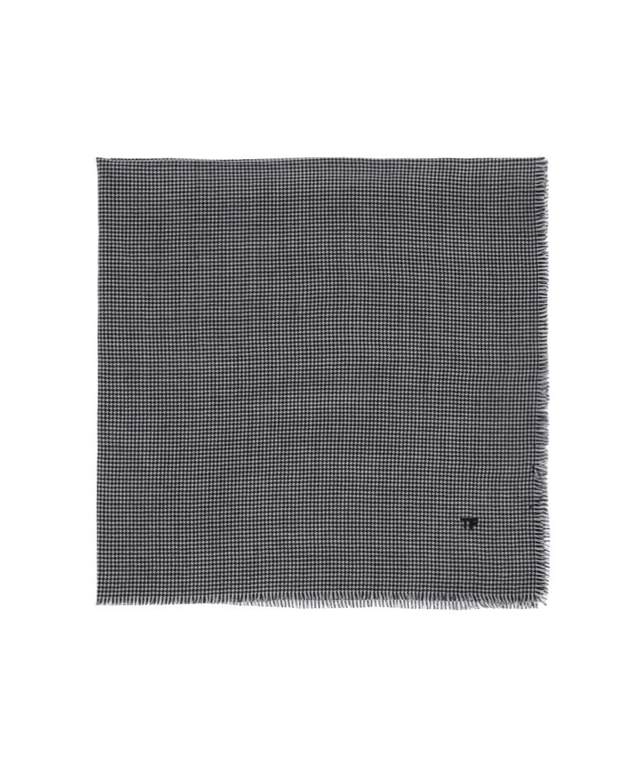 Tom Ford Foulard Pied De Poule In Lana In Gray