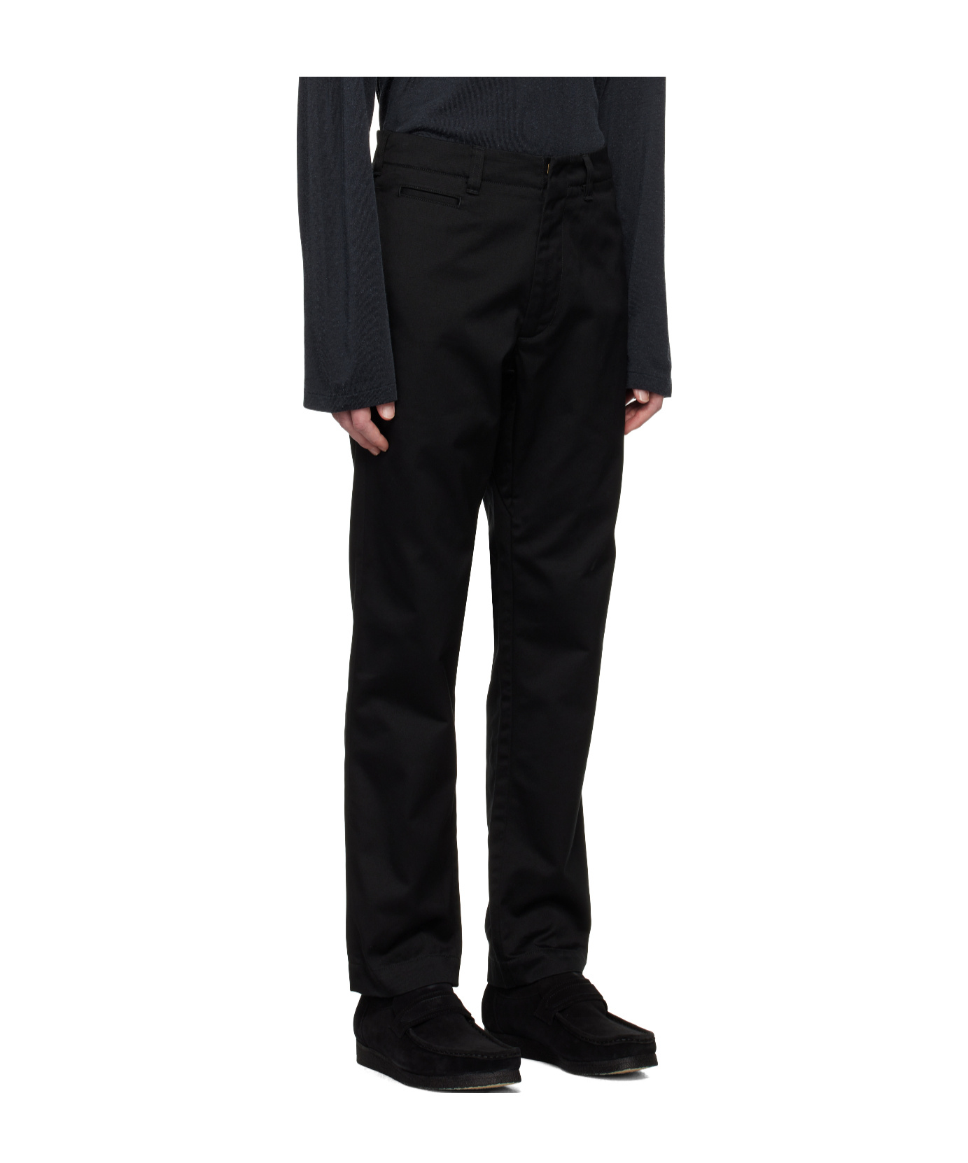 Nanamica Black Straight Chino Trousers In Black