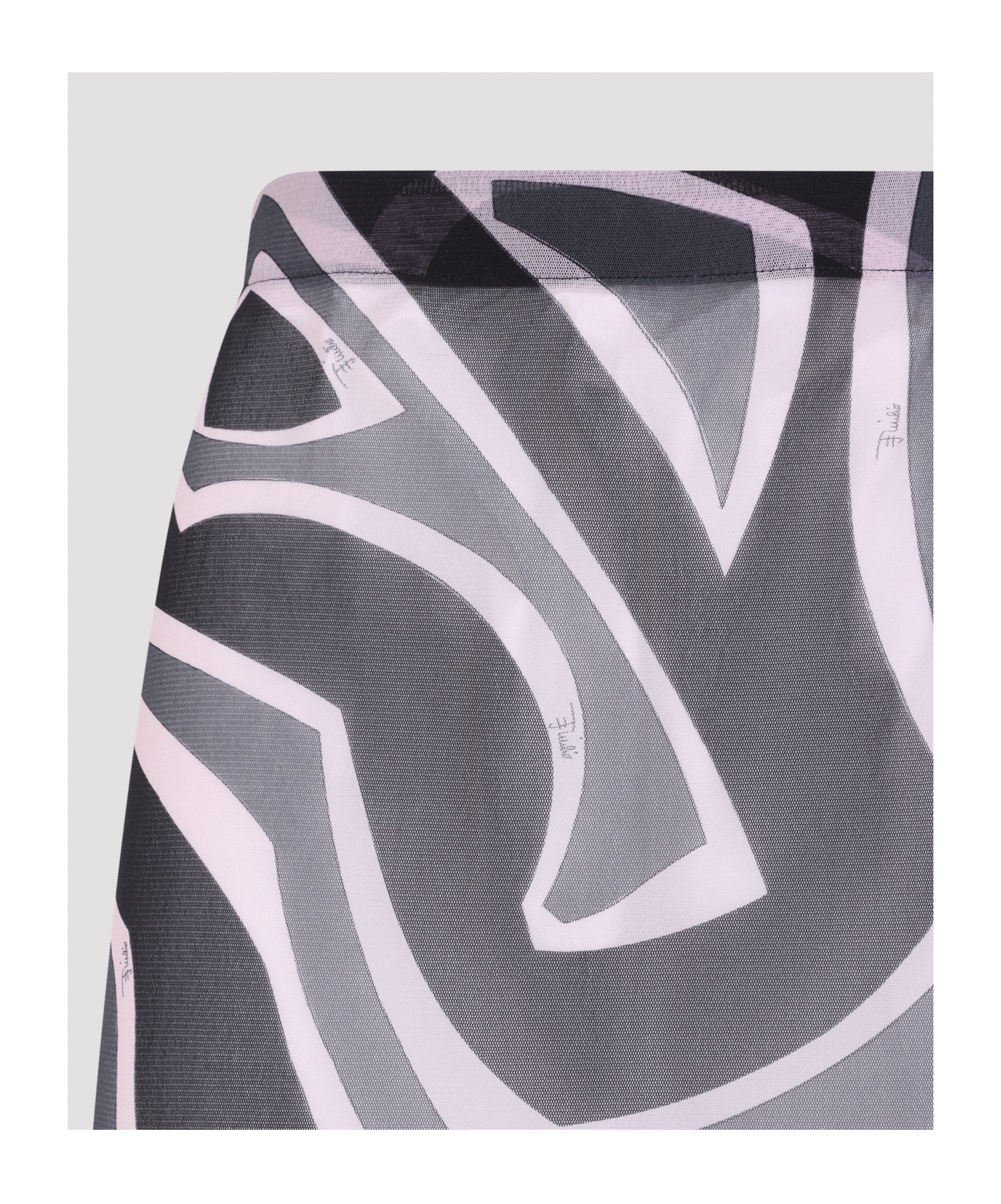 Pucci Prnted Tulle Longuette Midi Skirt Clothing In Multi