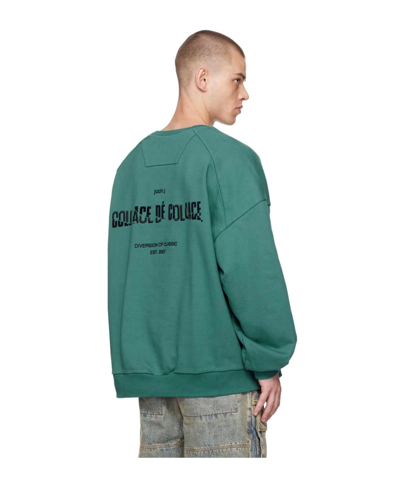 Juunj Green Embroidered Sweatshirt In Blue