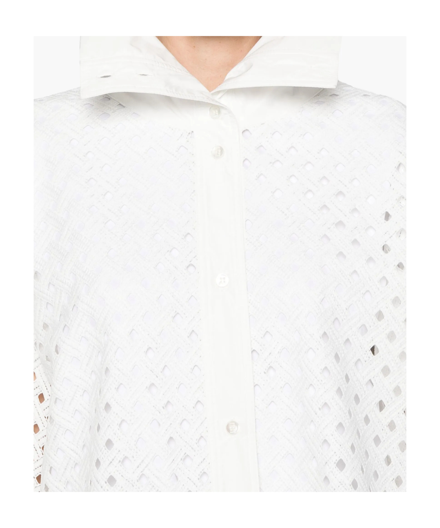 Herno Hemd Mit Lochmuster In White
