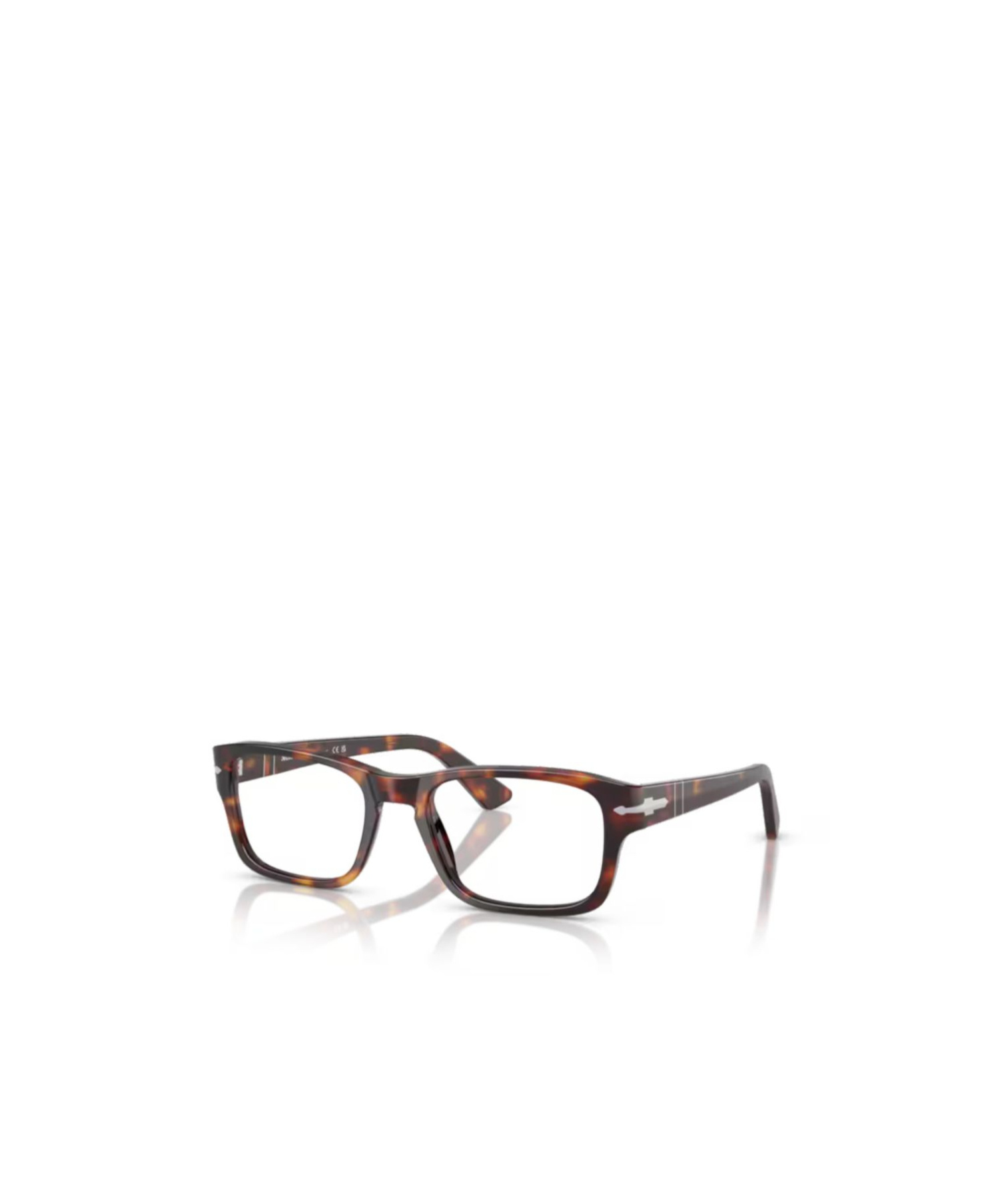 Persol Geometric Frame Plain Glasses In Brown