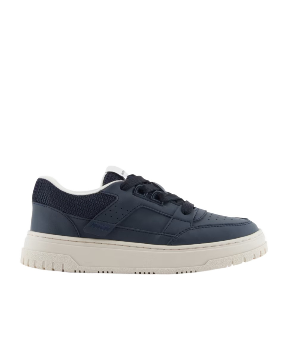 Emporio Armani Lace Up Sneakers In Blue
