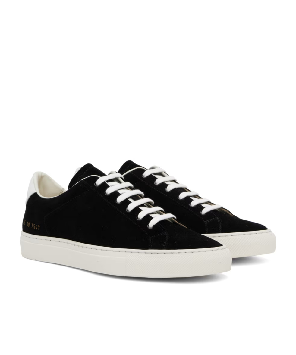 Common Projects Suede Leather Sneakers In Black