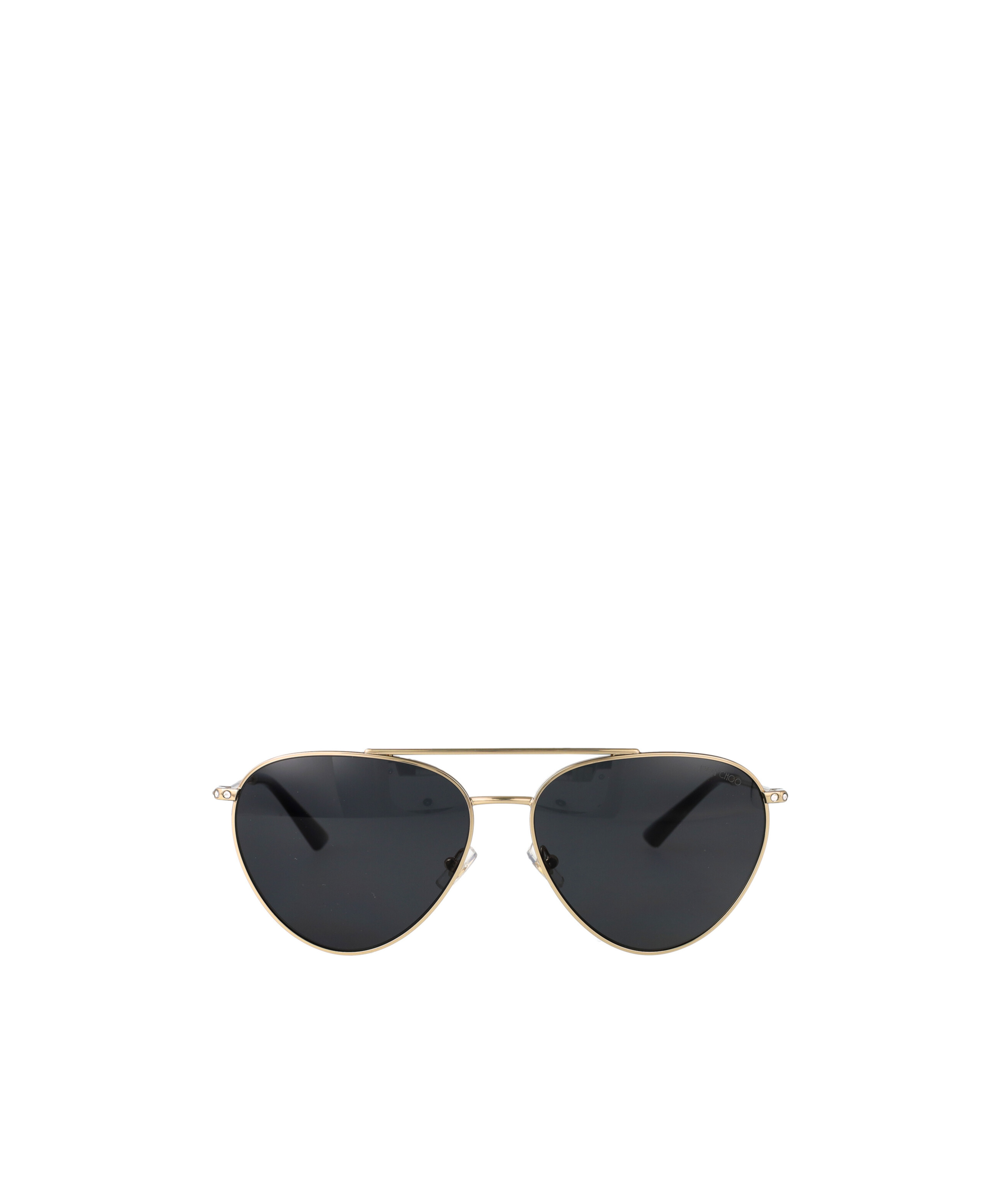 Jimmy Choo Womens Gold Jc4002b Pilot-frame Steel Sunglasses In Black