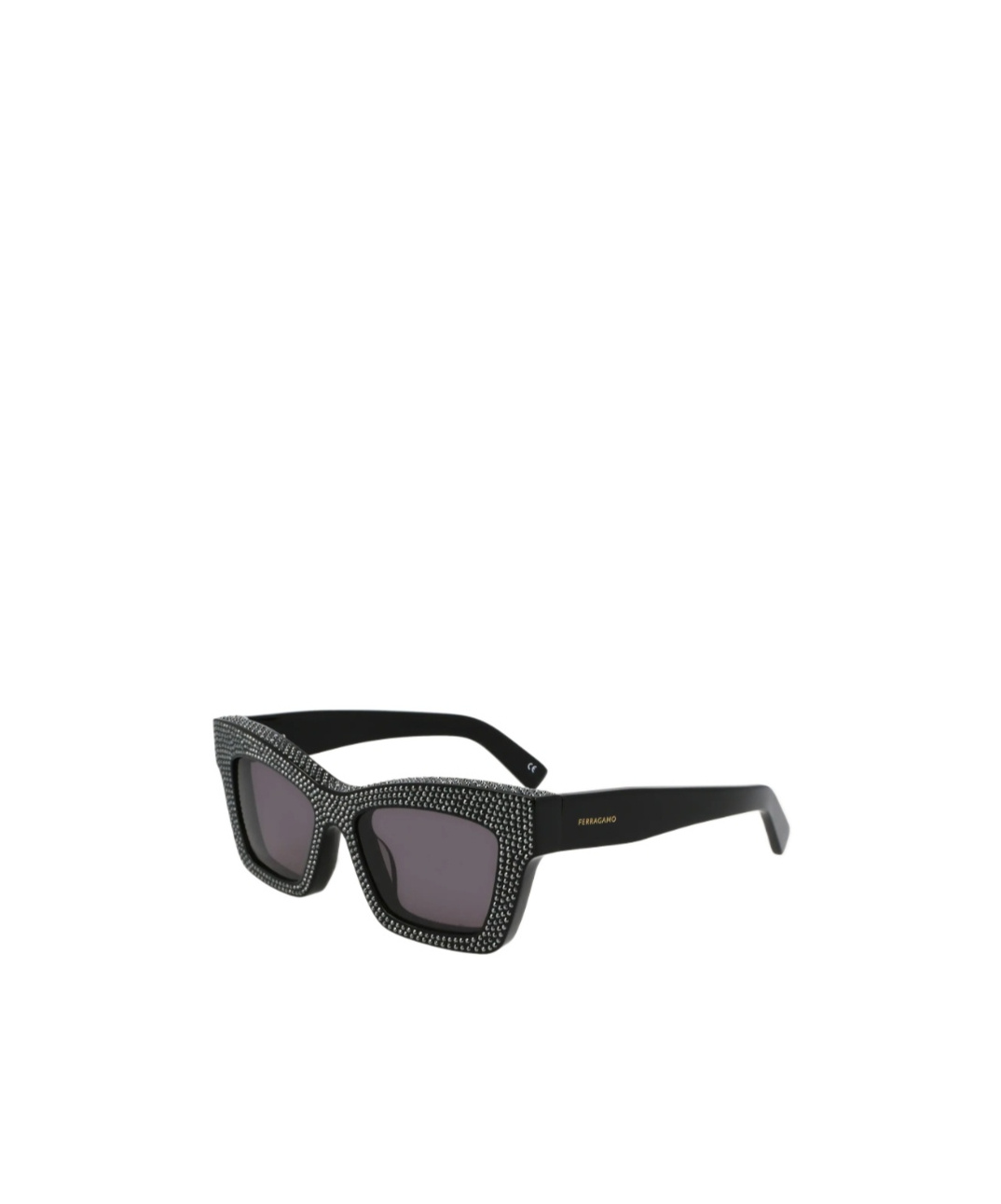Ferragamo Geometric Frame Sunglasses In Black