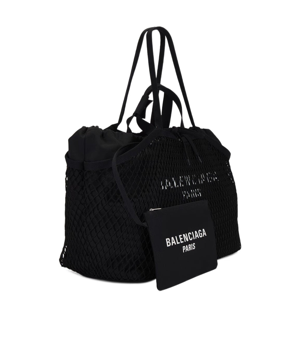 Balenciaga Letter Pattern Shoulder Bag In Black