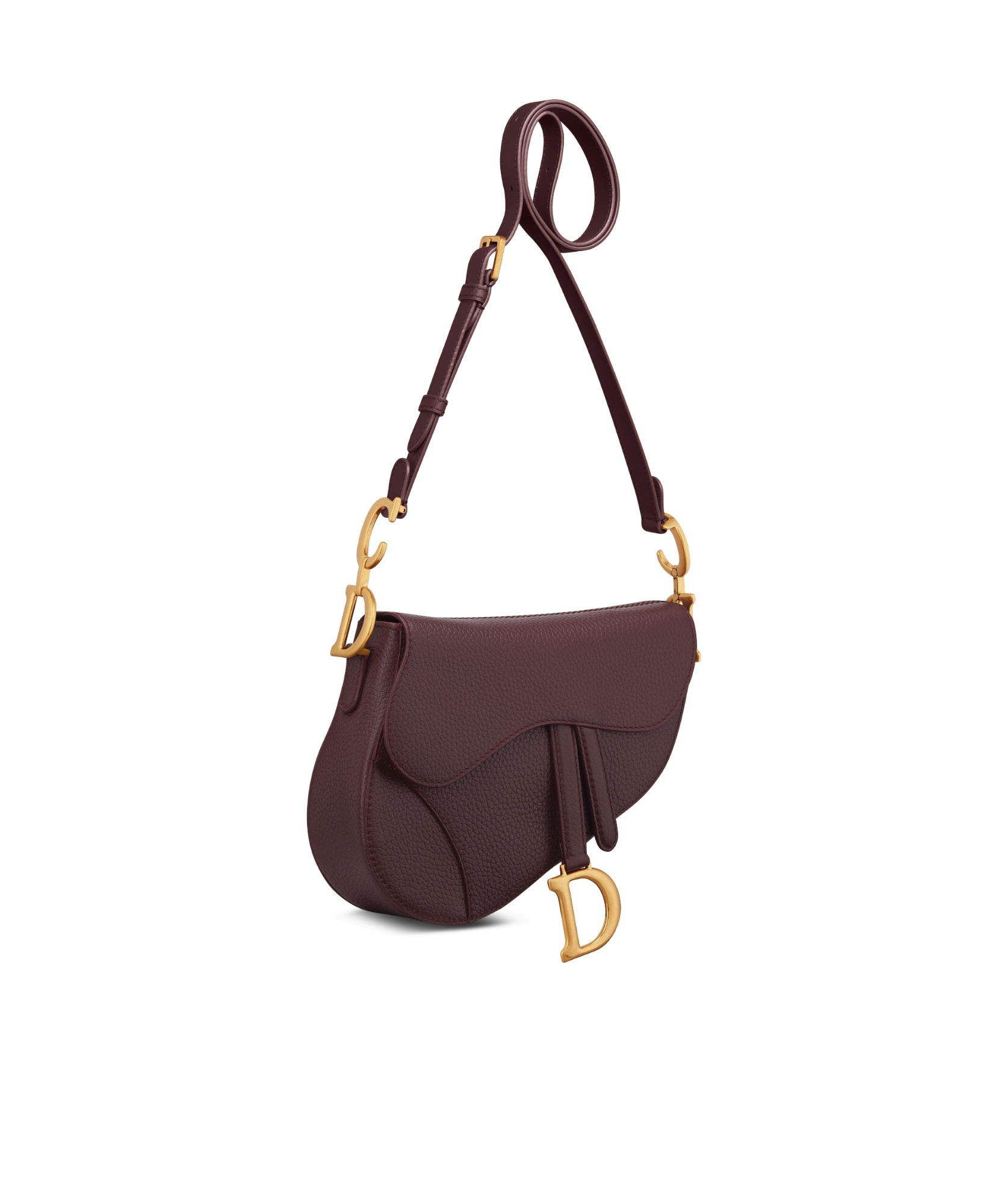 Dior Medium Flip Saddle Bag In Plum Color