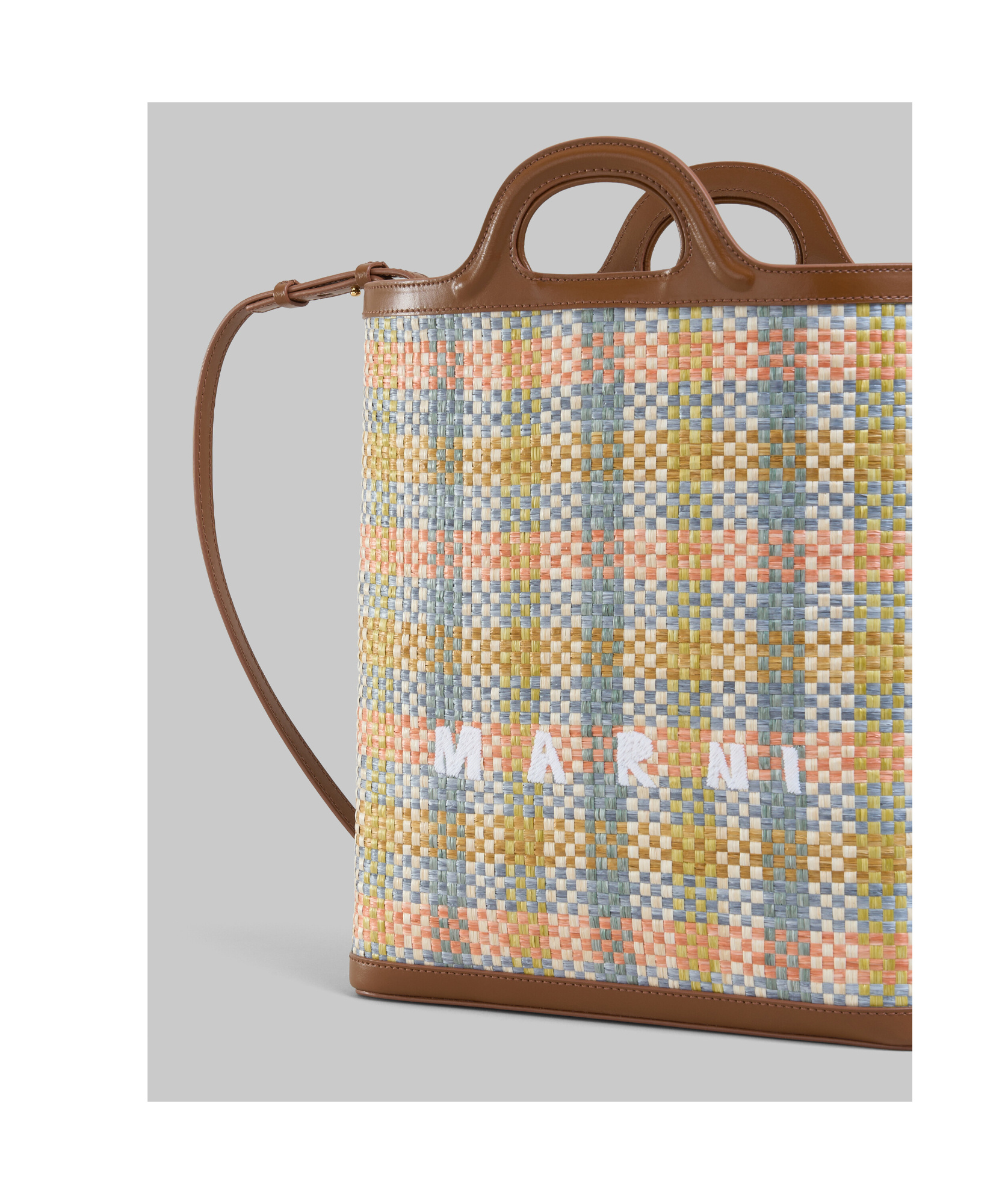 Marni Woven Tote Bag In Multicolor