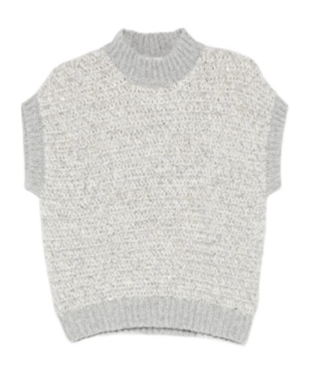 Peserico Alpaca-blend Sweater Vest In Gray