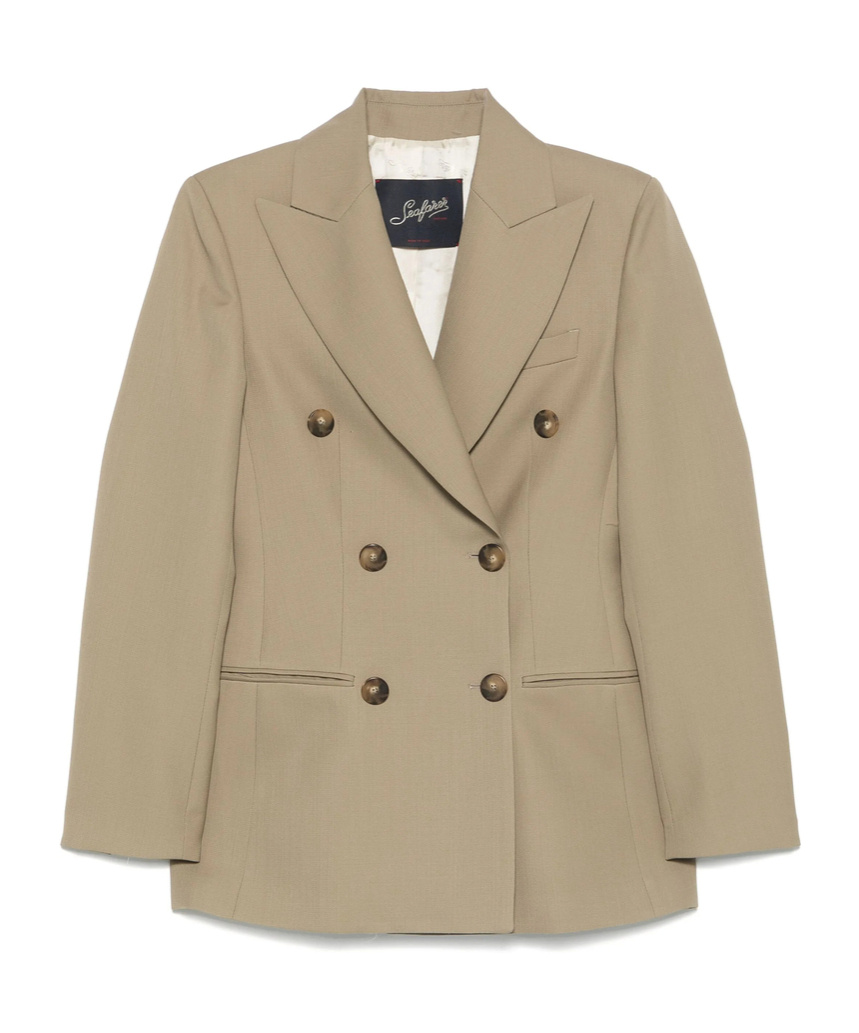 The Seafarer Long-sleeved Suit Coat In Nude
