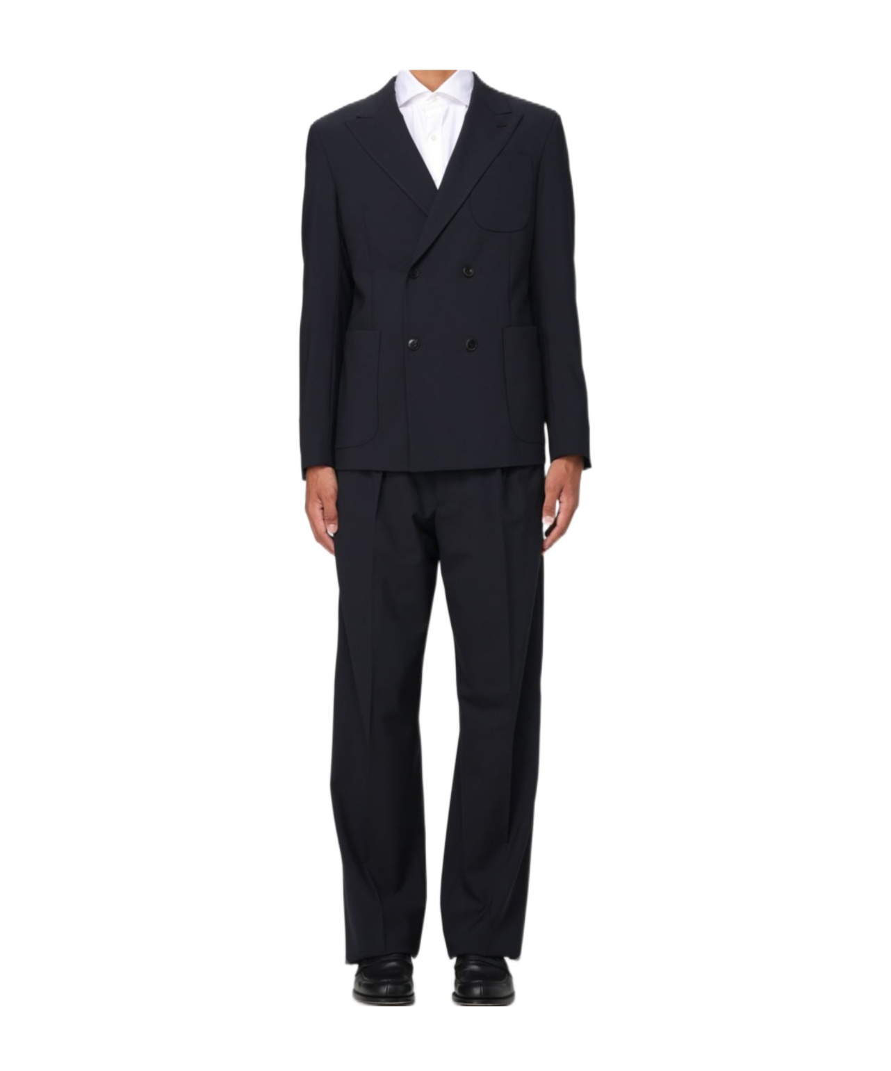 Emporio Armani Long-sleeved Suit In Black
