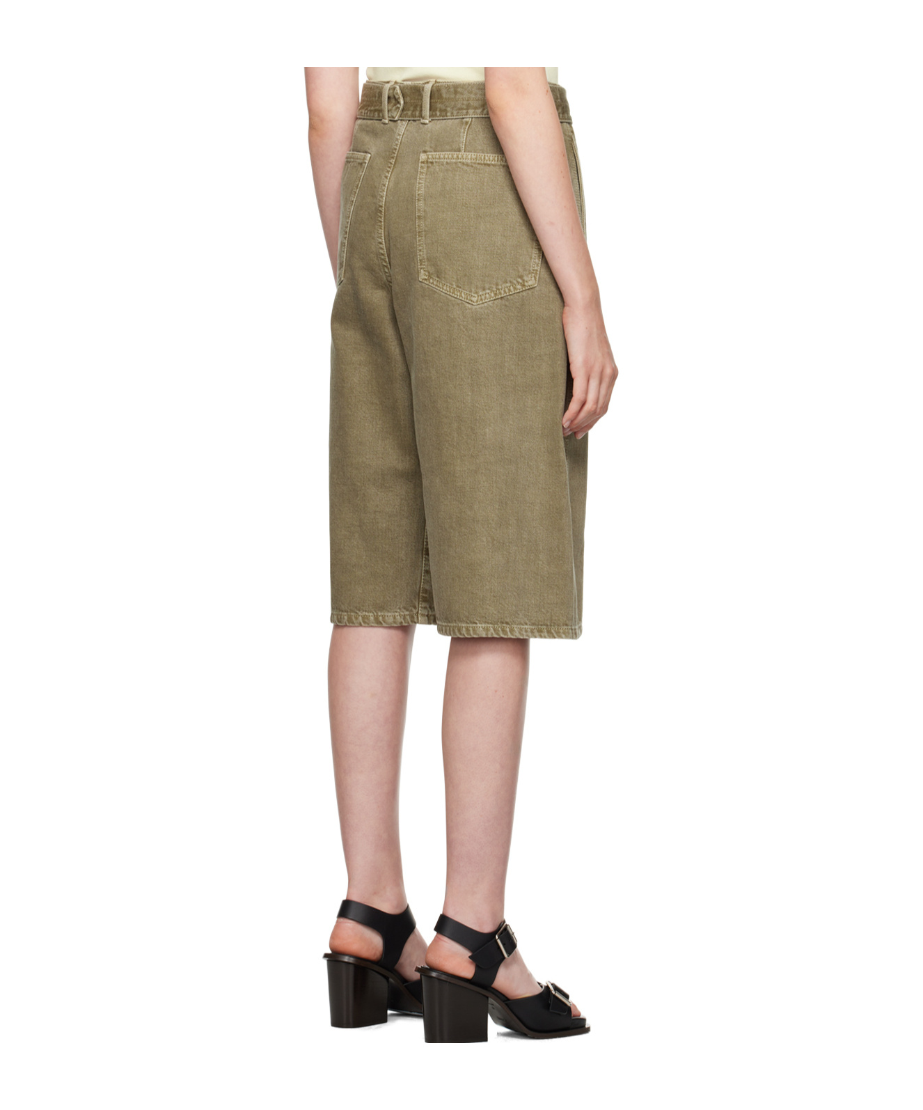 LEMAIRE TWISTED BELTED MID-RISE BERMUDA SHORTS 