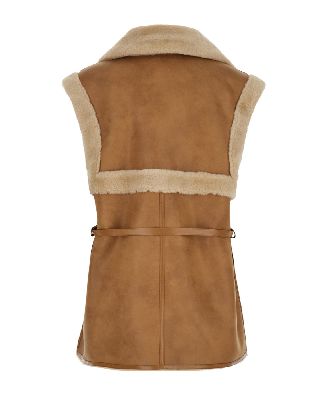 Urbancode Double-sided Lapel Vest In Brown