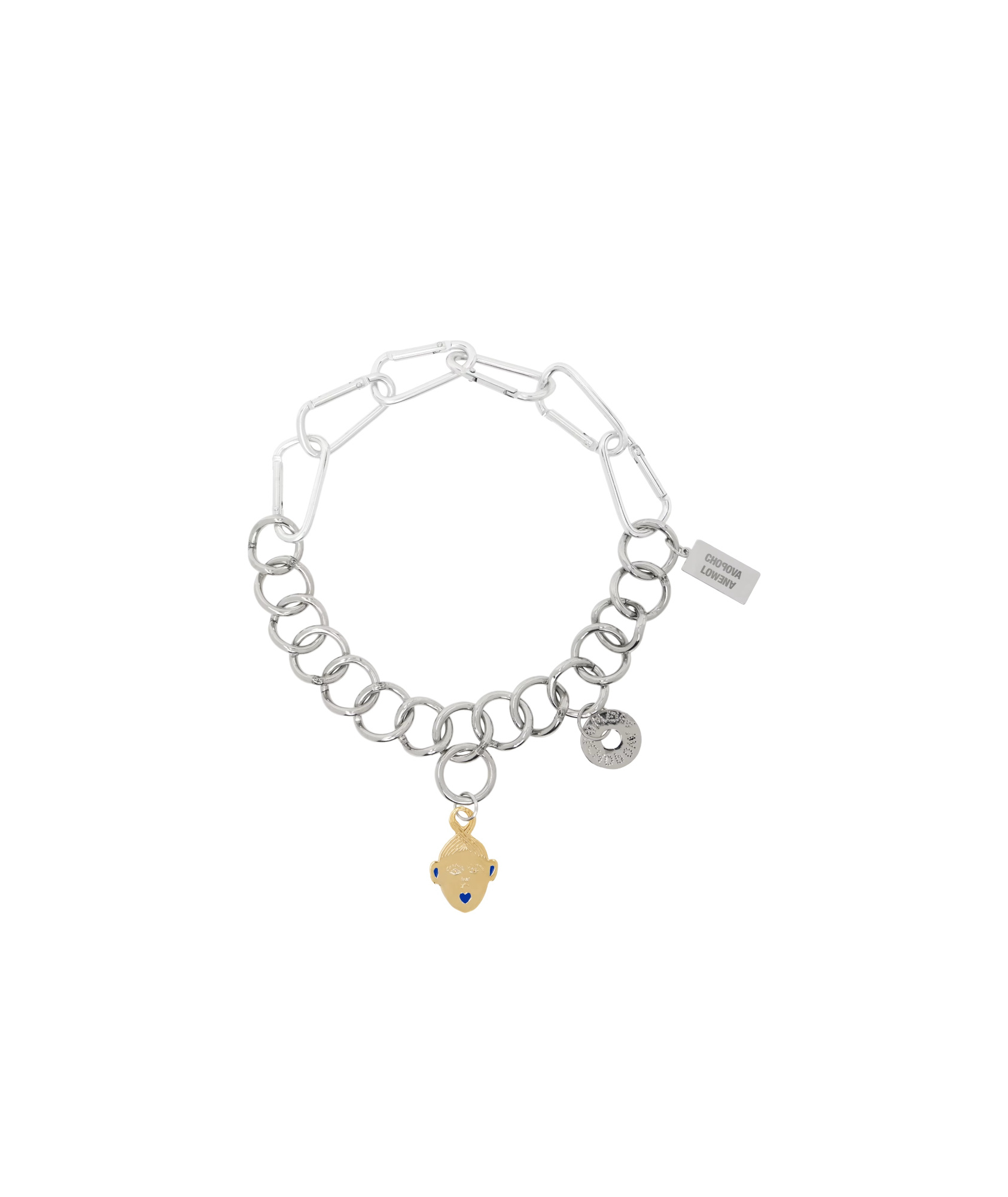 Chopova Lowena Logo Necklace In White