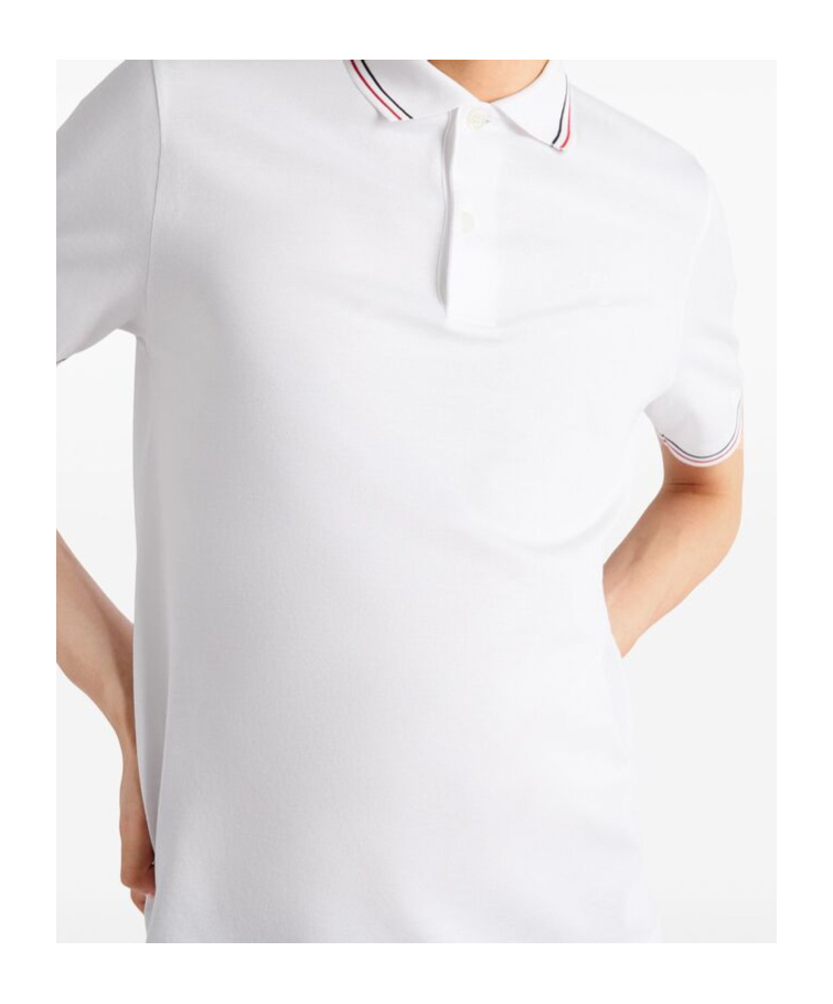 Prada Piqué Polo Shirt In White