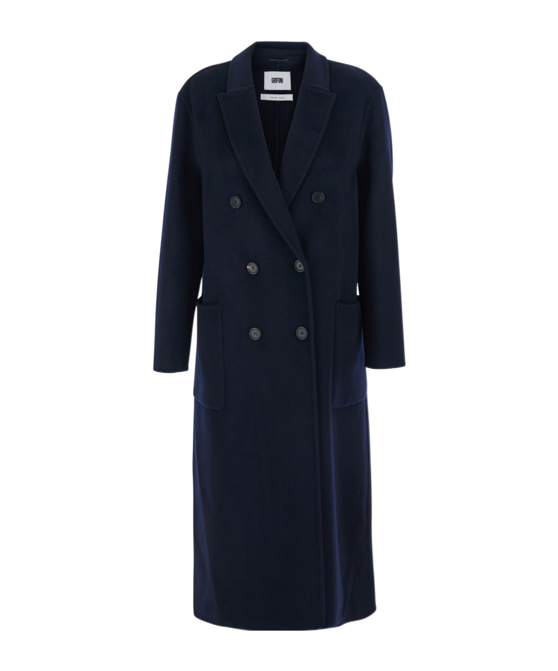 Mauro Grifoni Blue Coat With Double-breasted Fastening In Wool Woman In Blue