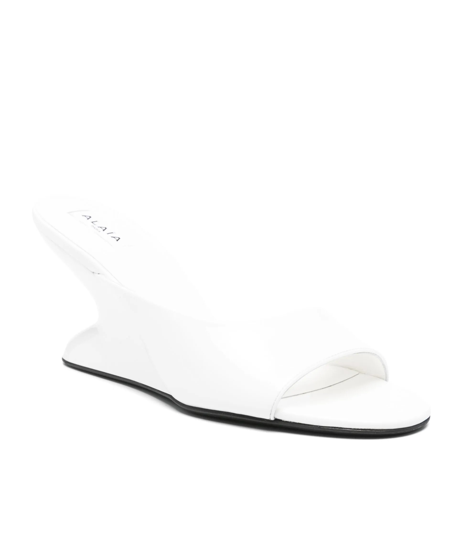 Alaïa Round-toe Wedge Sandals In White