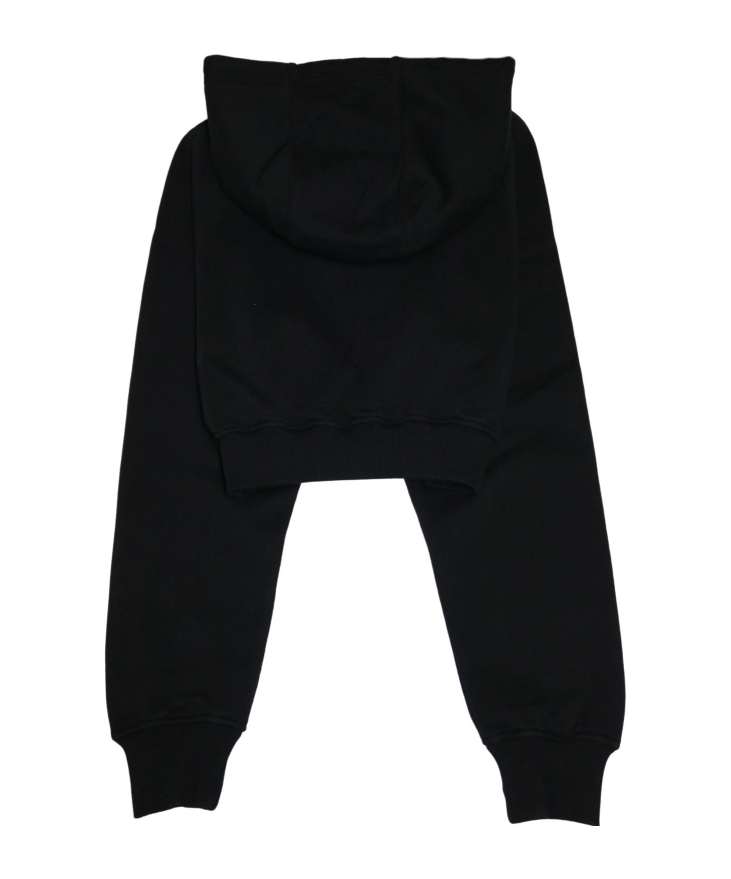Casablanca Embellished Logo Patch Crop Hoodie In Black