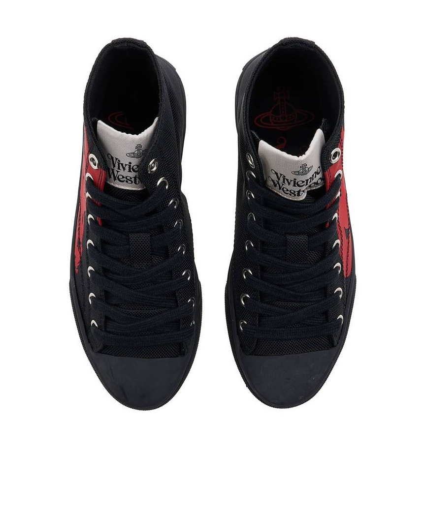 Vivienne Westwood Logo-print High-top Sneakers In Black