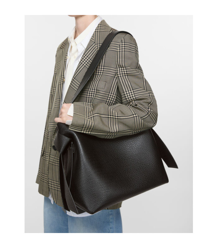 Shop Acne Studios Midi Musubi Shoulder Bag In Black