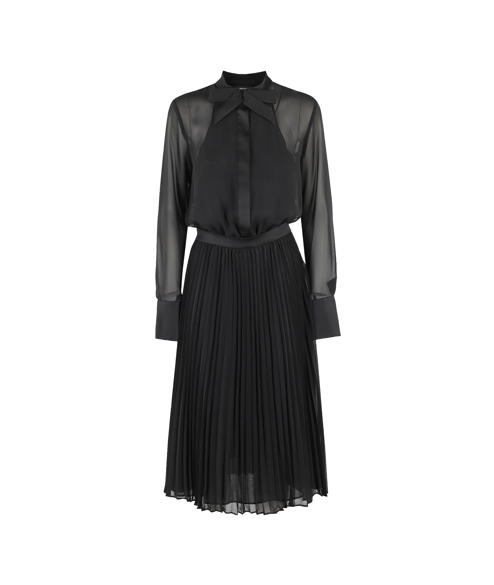 Emporio Armani Long-sleeved Dress In Black