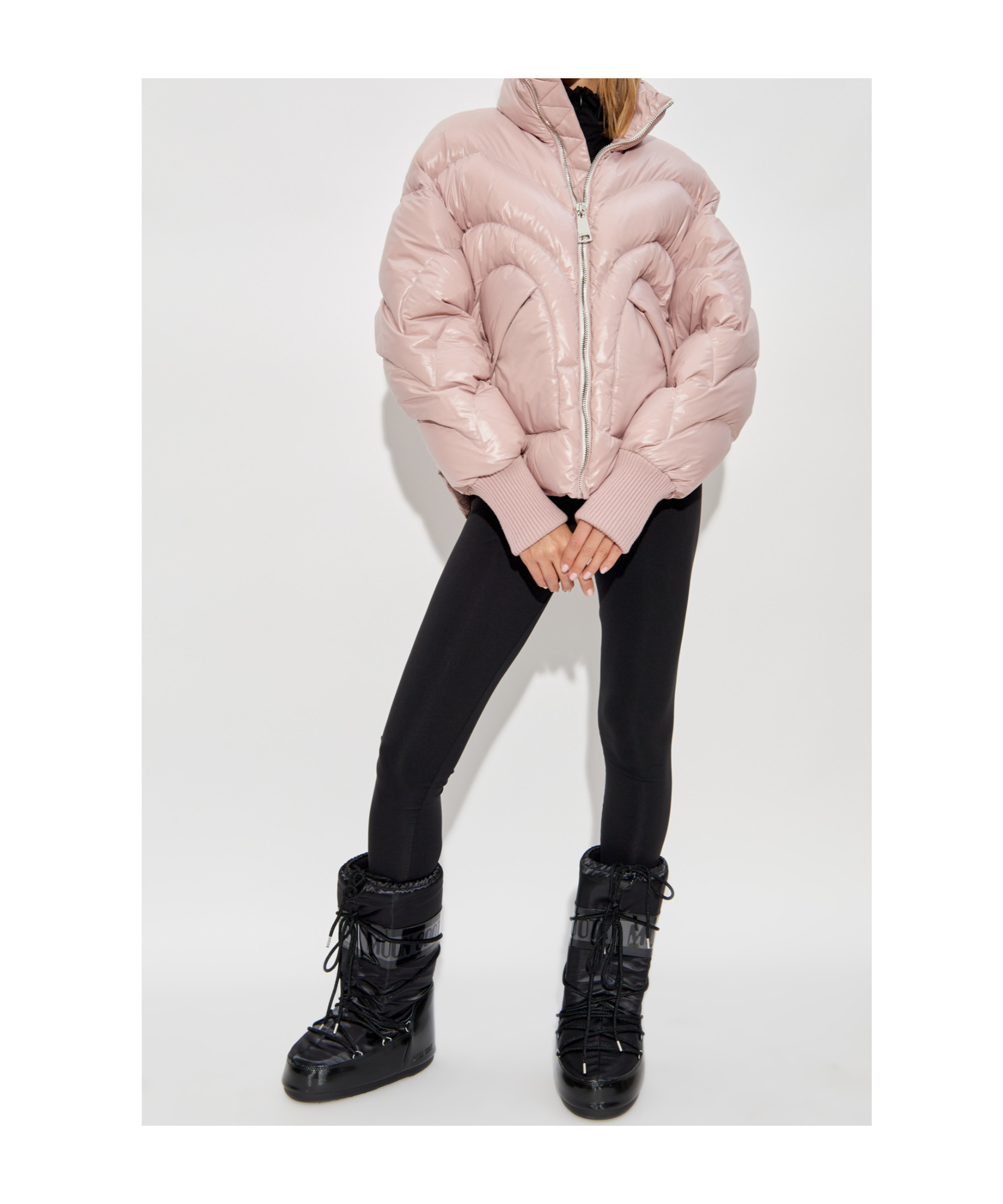 Khrisjoy Long-sleeved Down Jacket In Nude