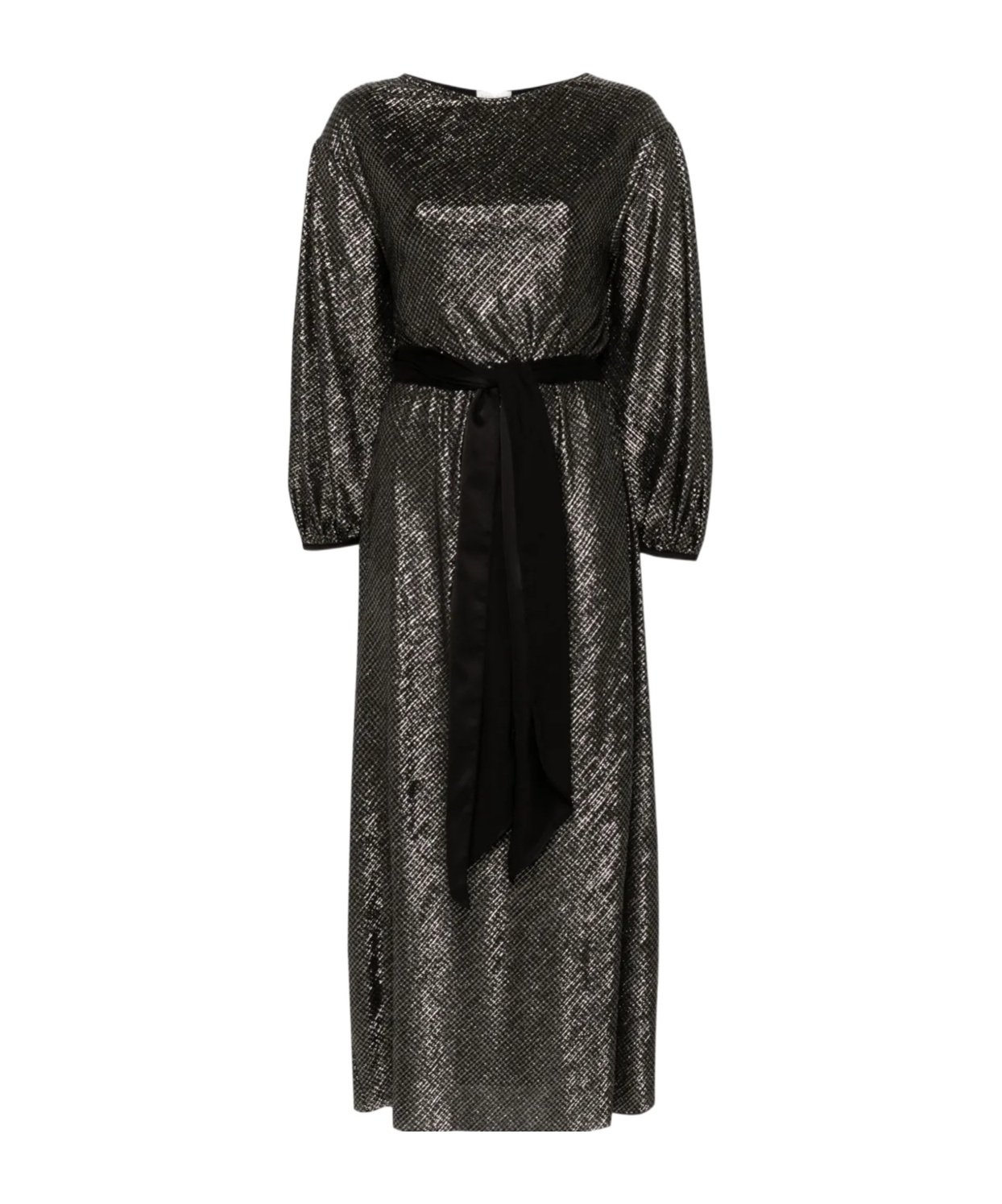 FORTE FORTE HOUNDSTOOTH-PATTERN MAXI DRESS